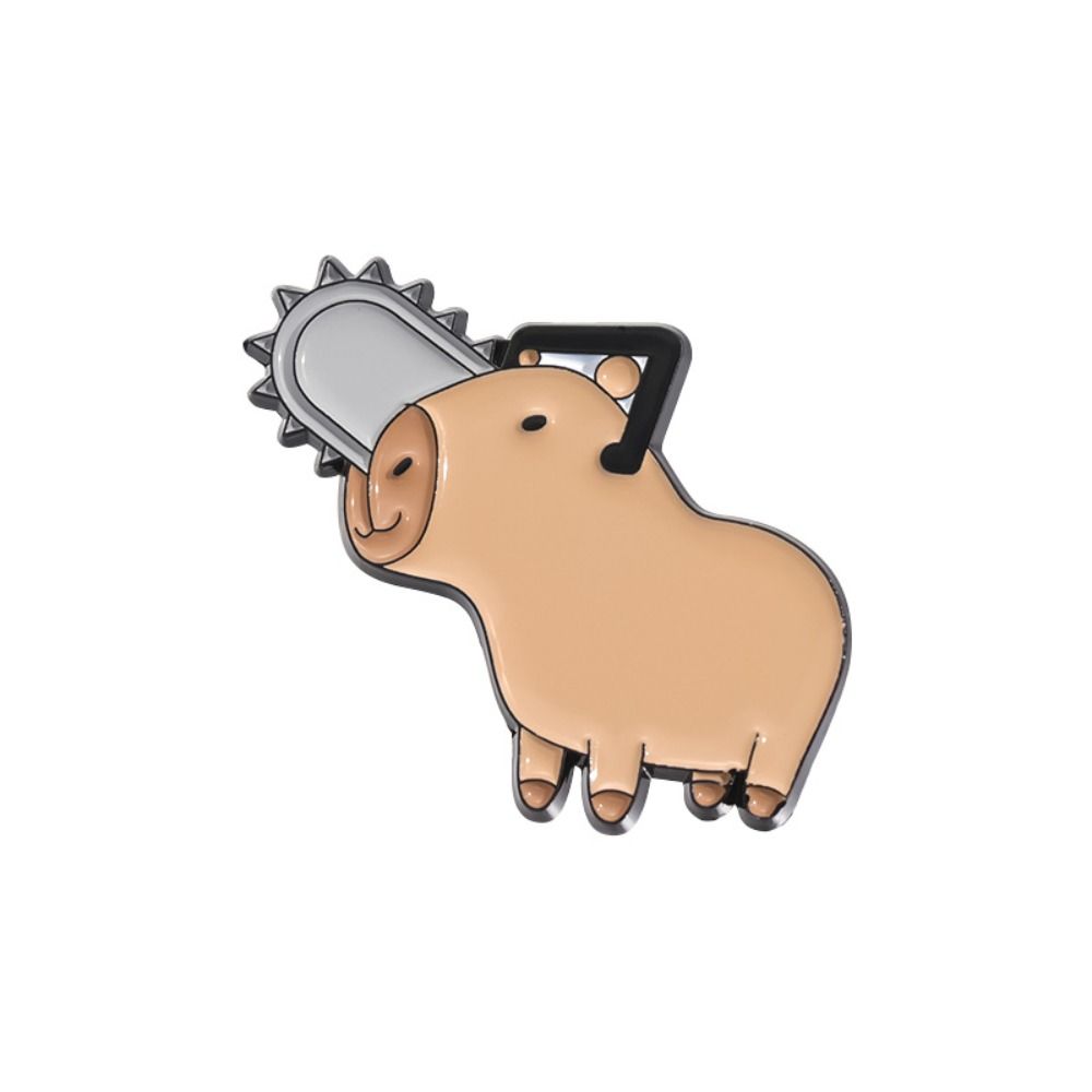 Cartoon Enamel Pins Turtle Cat Capybara Brooch Cute Pufferfish Animals Pins Lapel Badges Jewelry Gift For Kids Friends