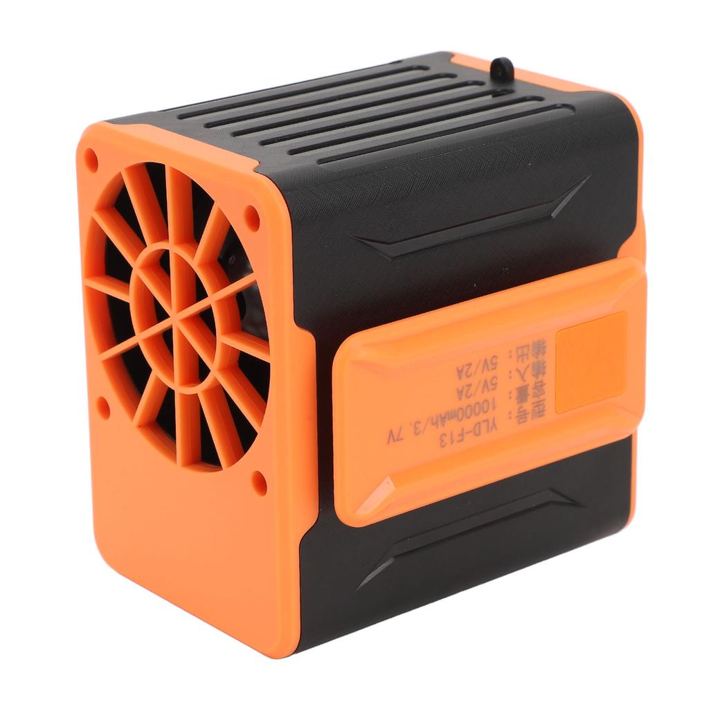 Hüftventilator USB wiederaufladbar 10000mAh Hüftclip-Ventilator mit Taschenlampe 4 Geschwindigkeiten Einstellbares LED-Display Lanyard für den Außenbereich
