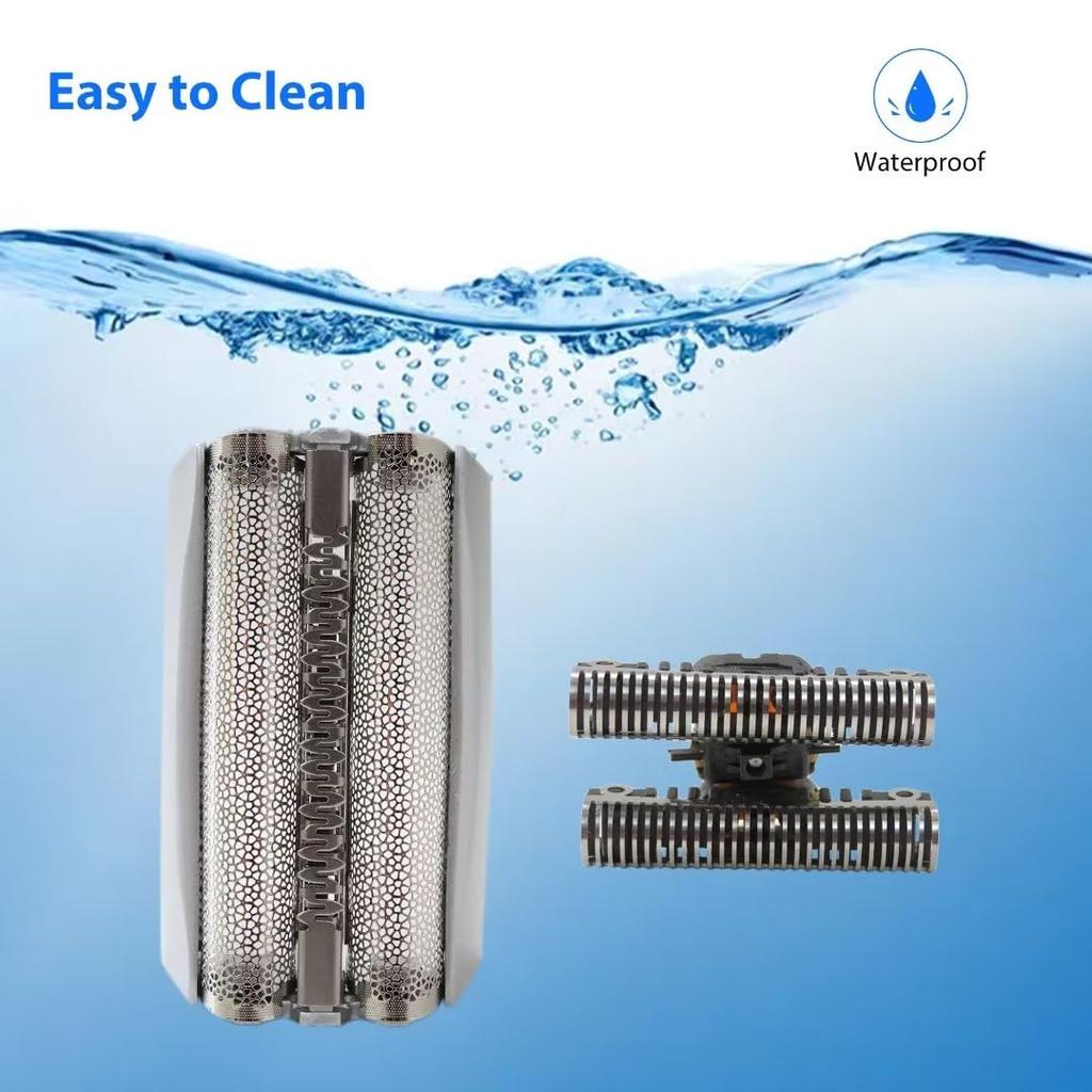 51S Electric Shaver Replacement Foil Head with Cutter Compatible for B-raun Series 5 5643, 5644, 5645, 5646, 5647, 5649, 5751, 5757, 5758