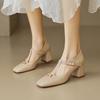 Fashion Plus Size 35-42 Women's Sheepskin Slip-on Mary Jane Flats Square Toe High Quality Soft Comfortable Elegant Ladies Slim Shoes Hot
