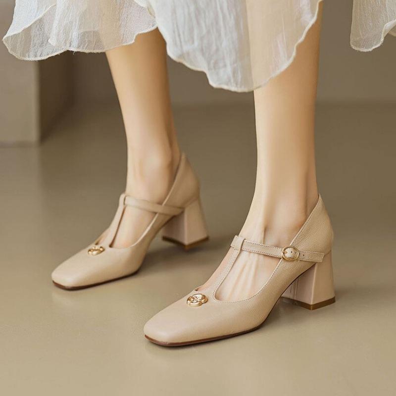 Fashion Plus Size 35-42 Women's Sheepskin Slip-on Mary Jane Flats Square Toe High Quality Soft Comfortable Elegant Ladies Slim Shoes Hot
