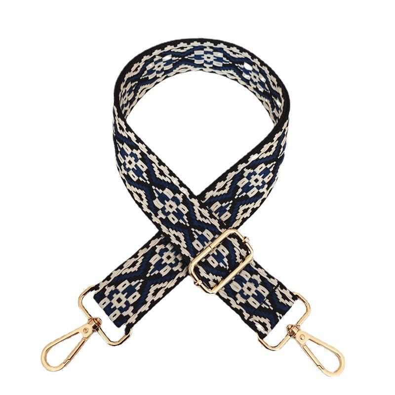 Colorful Jacquard Wide Shoulder Strap for Women's Bags - Canvas Crossbody and Backpack Accessory