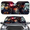 1 Peça Protetor Solar para Para-brisa de Carro, Design Vibrante da Equipe Helmet, Fácil Instalação, Com 4 Ventosas Grátis, Para SUV e RV