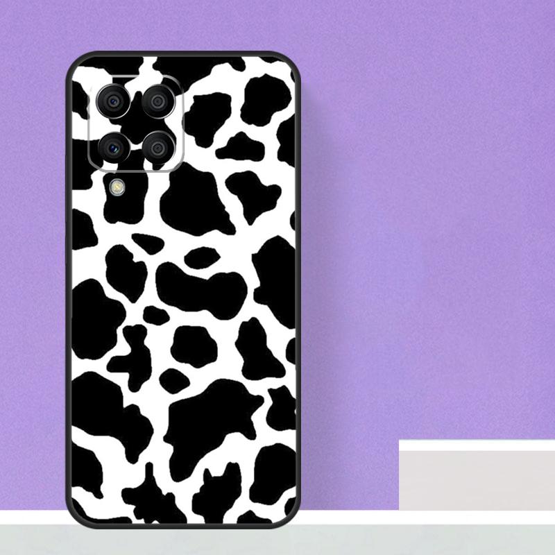 White Black Cow Print Case For Samsung Galaxy M21 M31 M15 M55 M56 M36 M16 M06 M13 M33 M53 M12 M32 M52 M14 M34 M54