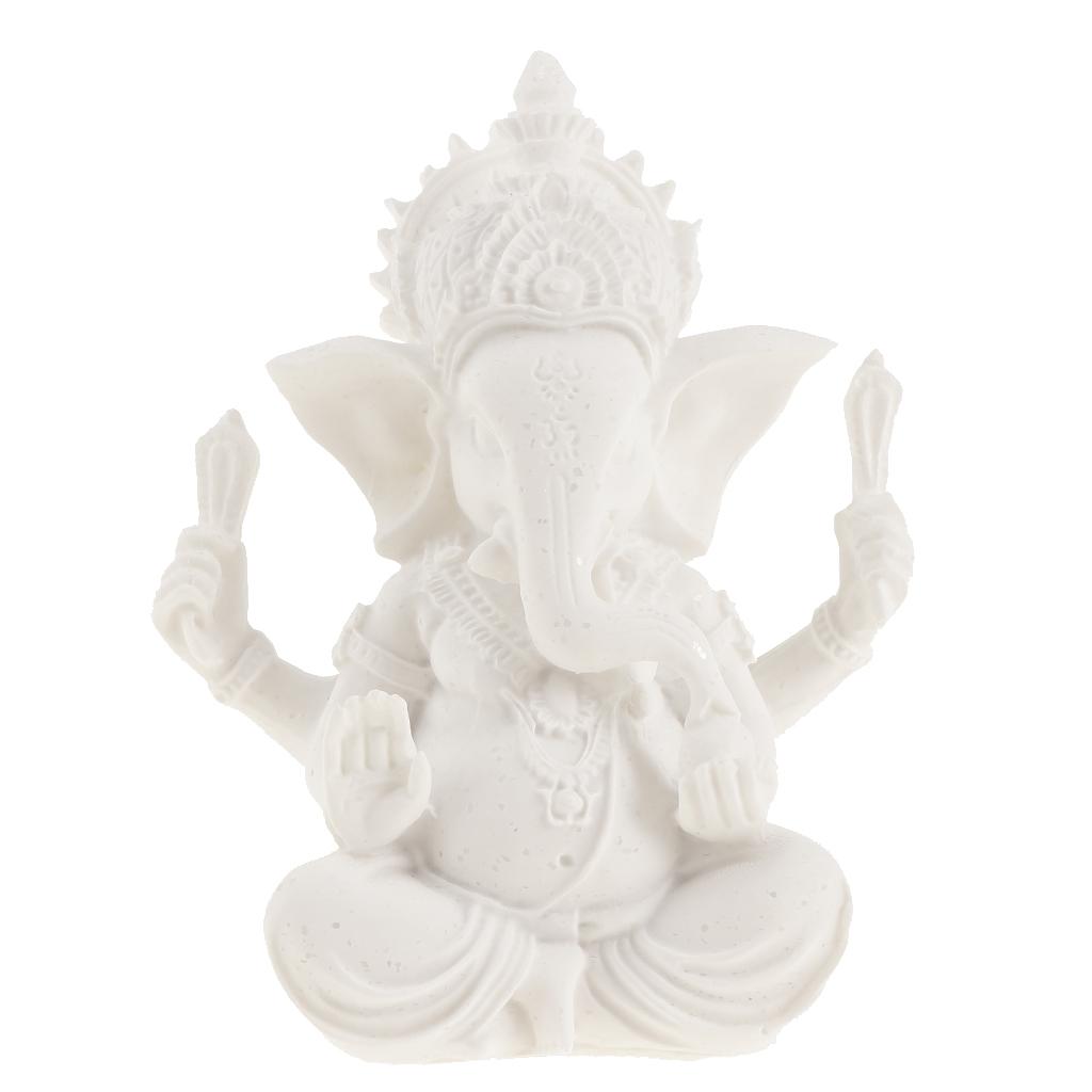 Sculpture Elephant Statue Blessing Resin Ganesh Figurine Decoration