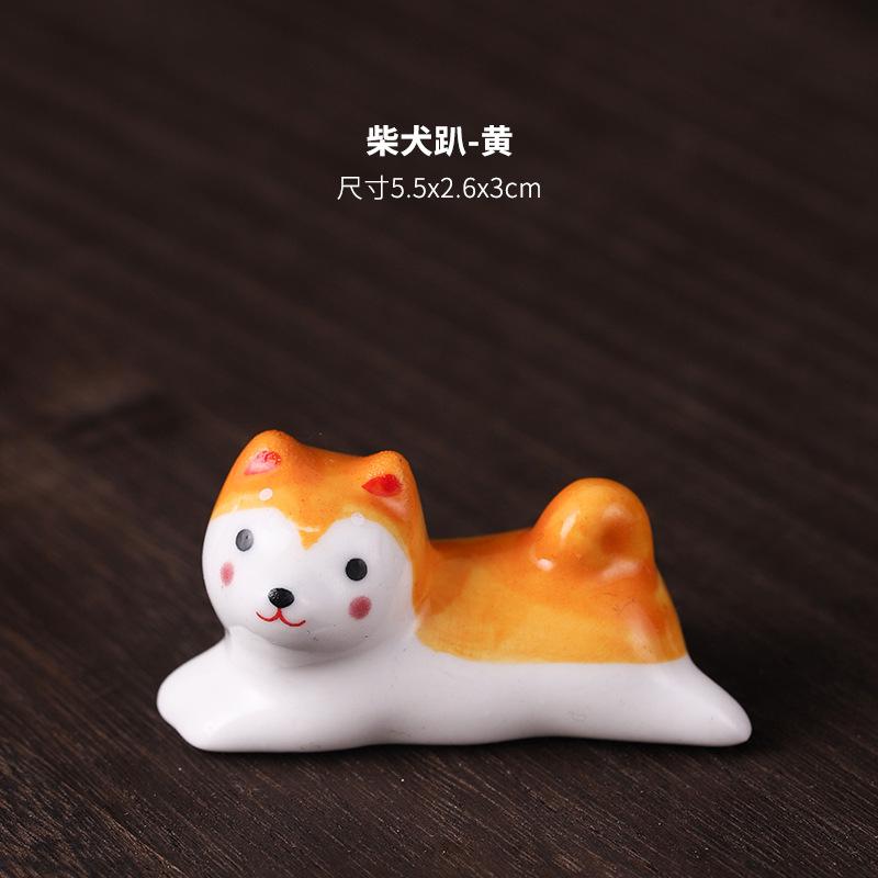 1/5pcs Cute Cat Dog Spoon Fork Rest Tableware Storage Cutlery Stand Chopsticks Holder Ceramic Knife Racks Kitchen Tablewares