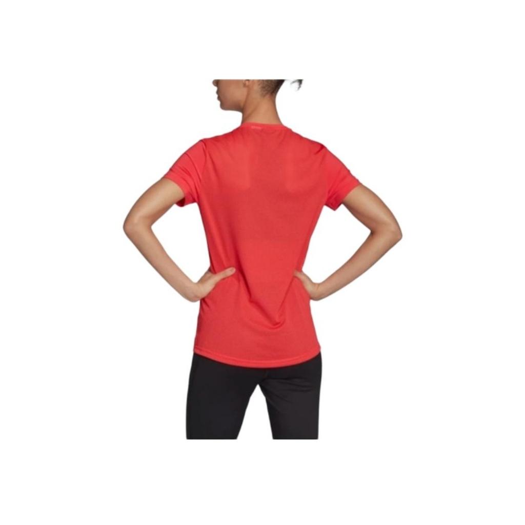 Adidas Design 2 Move Logo Graphic Fashion Simple Round Neck Short Sleeve T-Shirt Women T-Shirts Fluorescent-Red FL9224