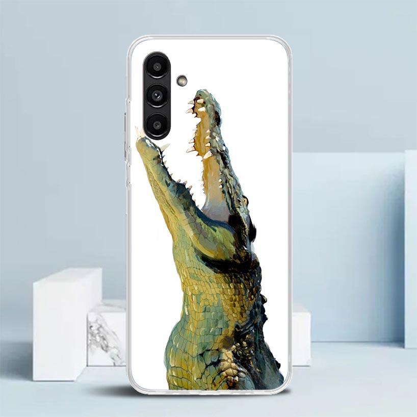 Crocodile Animal Phone Case For Samsung Galaxy A17 A37 A57 A16 A15 A14 A13 A56 A55 A54 A53 A36 A35 A34 A33 A26 A25 A24 A23 Galax