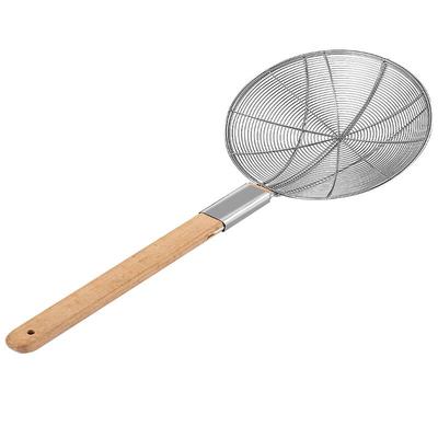 Stainless Steel Kitchen Skimmer with Wooden Handle