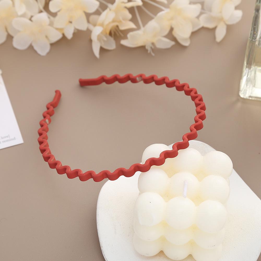 

Корейский стиль Макарон Тонкий Ободок для волос - Нескользящий Моранди Однотонный Дизайн Пузырчатая Лапша