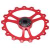 MEIJUN 17T Ceramic Rear Derailleur Guide Wheel Aluminum Alloy Rear Derailleur Pulley Wheel for Road Mountain BikeRed