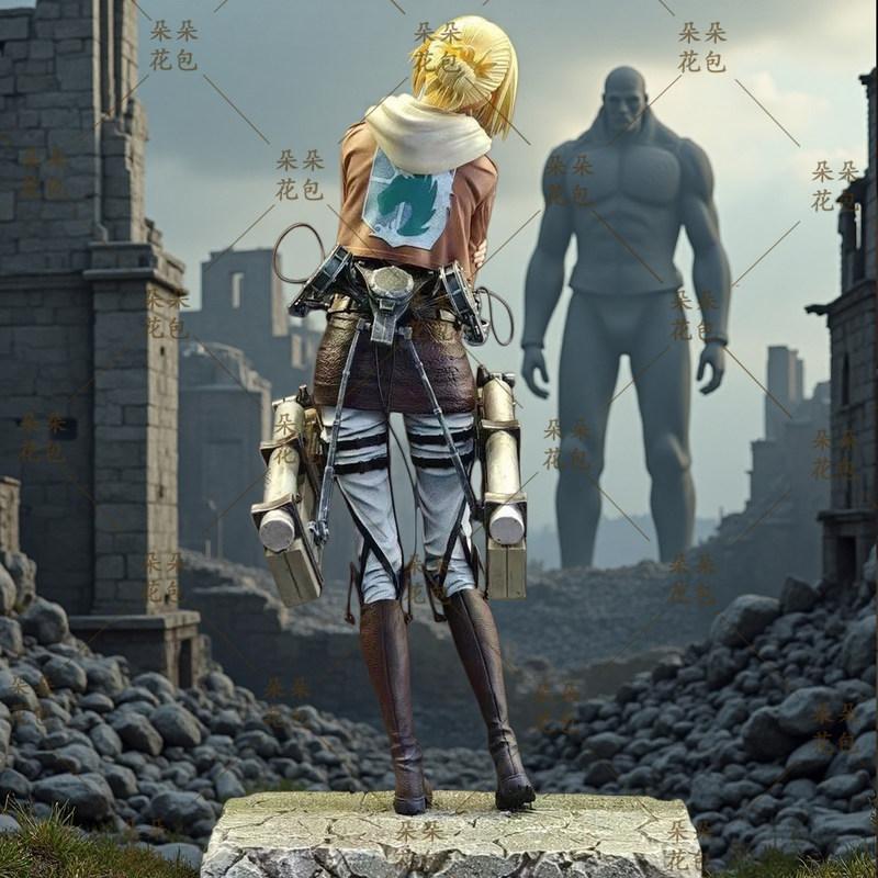 Attack on Titan Annie Figur Die Titanin Leonhart Vollständig Beschichtet Bemalt GK Statue Schreibtischdekoration Sammlerstück Modell Puppe Spielzeug