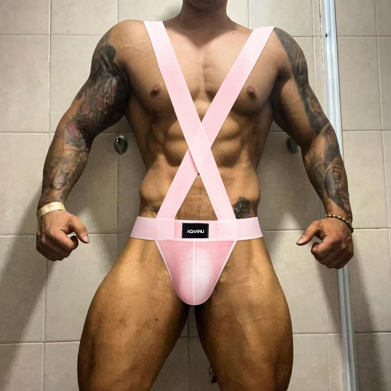 1Piece New Men's High-Cut Underwear Bodysuit, Sexy Low Rise Fashion Bikini Modal Soft Comfortable Briefs For Men Hip Raise Underpants