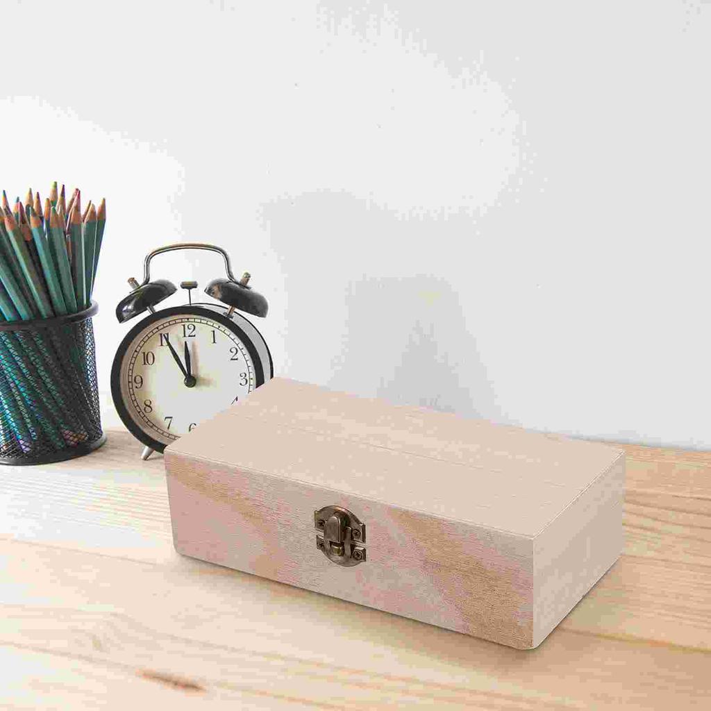 1 Set 2Pcs Retro Wooden Gift Packing Boxes Creative Oblong Gift Storage Boxes Jewelry Box Preserved Flower Box