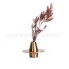 Metal Handicraft Flower Vase Golden Geometry UFO Crafts Flying Saucer Floral Arrangement Accessories Home Decoration