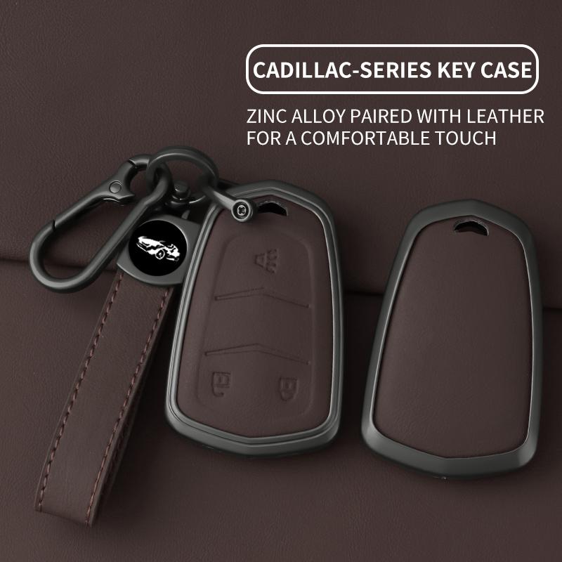 3 4 5 6 Buttons Metal Car Key Case Cover For Cadillac 2015-2019 Escalade ATS CTS CT6 XTS XT5 SRX Protector Keychain Accessories