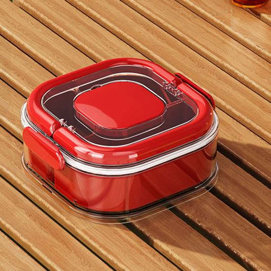 Fruit Storage Box Leak-Proof Sealed Multi-layer Food Container with Partition And Top Storage Portable Lunchbox for Kitchen Outdoor Camping