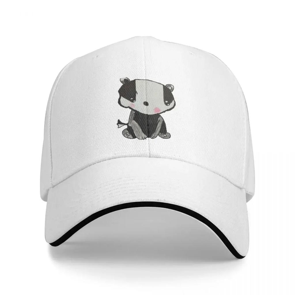 Badger - Cute Cartoon Kid DrawingCap Baseball Cap summer hat New In The Hat Designer Hat Boy Child Women's