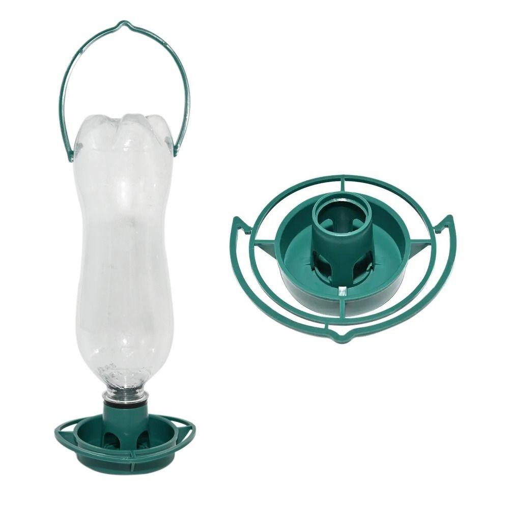 Plastic Bottle Mouth Docking Automatic Outdoor Bird Feeder Hanging Feeding Tray  For Parrot Pigeon