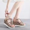 Fashion 2025 New Summer National Wind Sandals Women's Inner Increase 8cm Platform High Heels Handwoven Wedge Shoes for Women Sandals