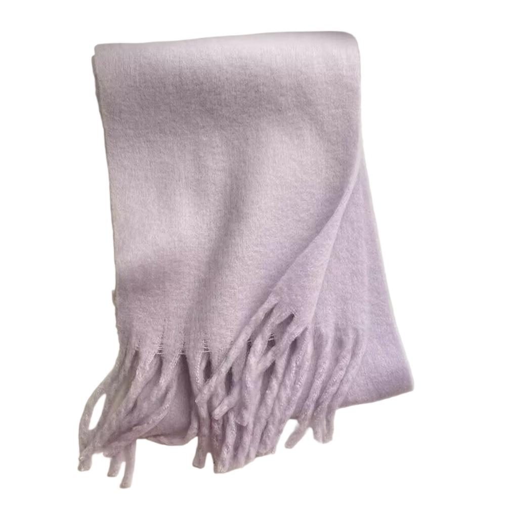Macaron Solid Color Warm Neck Scarf Korean Style Winter Cashmere Shawl  Women