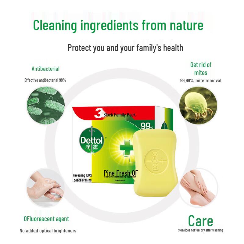 Dettol Antibacterial Hand Soap Bar - 9-Pack