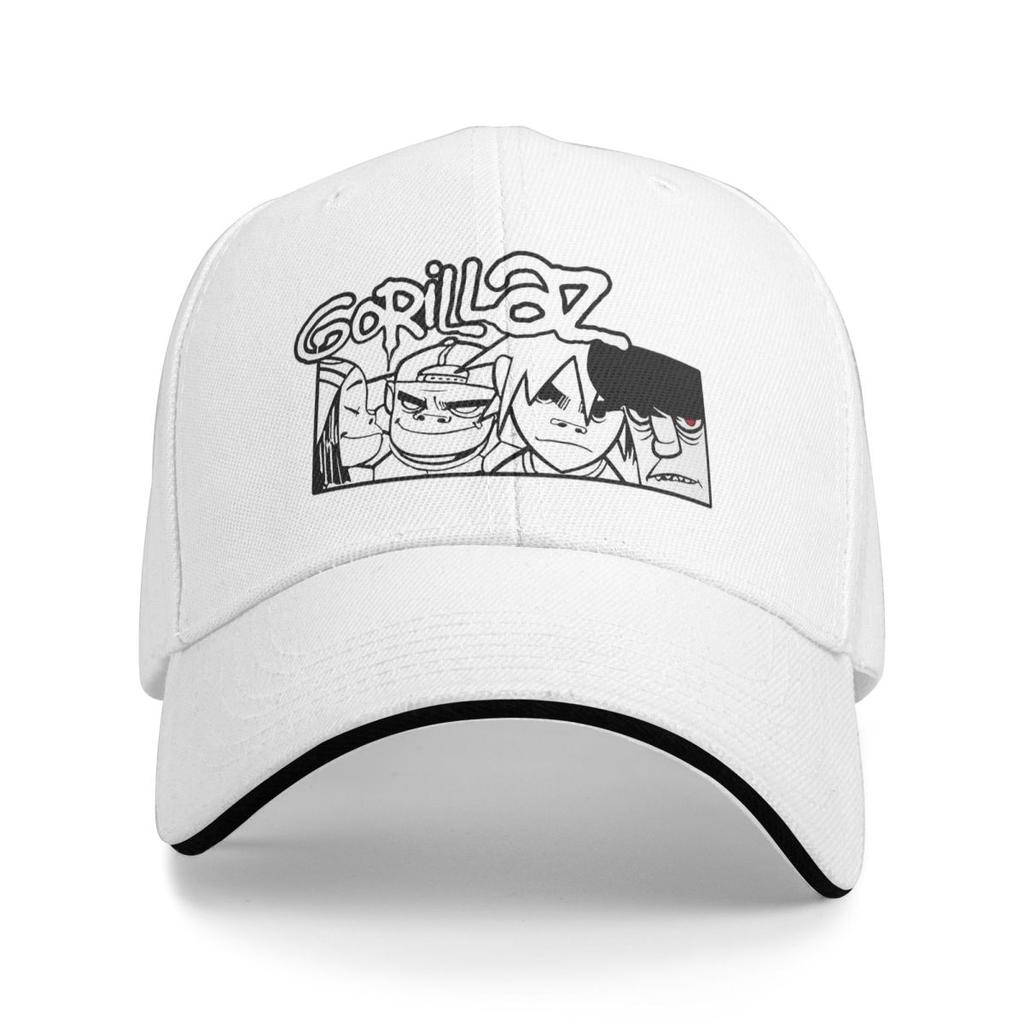 Gorillaz Punk Rock Band Baseballkappen Snapback Baseballmützen Atmungsaktiv Lässig Kappe Outdoor Unisex