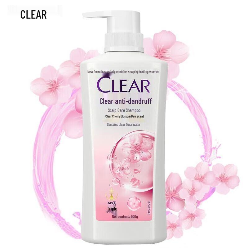 Clear Anti-Dandruff Cherry Blossom Shampoo 3-Pack