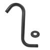 8in Stainless Steel Shower Extension Arm S-Curved Black Bathroom Accessory Shower Arm with G1Celsius2 Thread for Tall Individuals