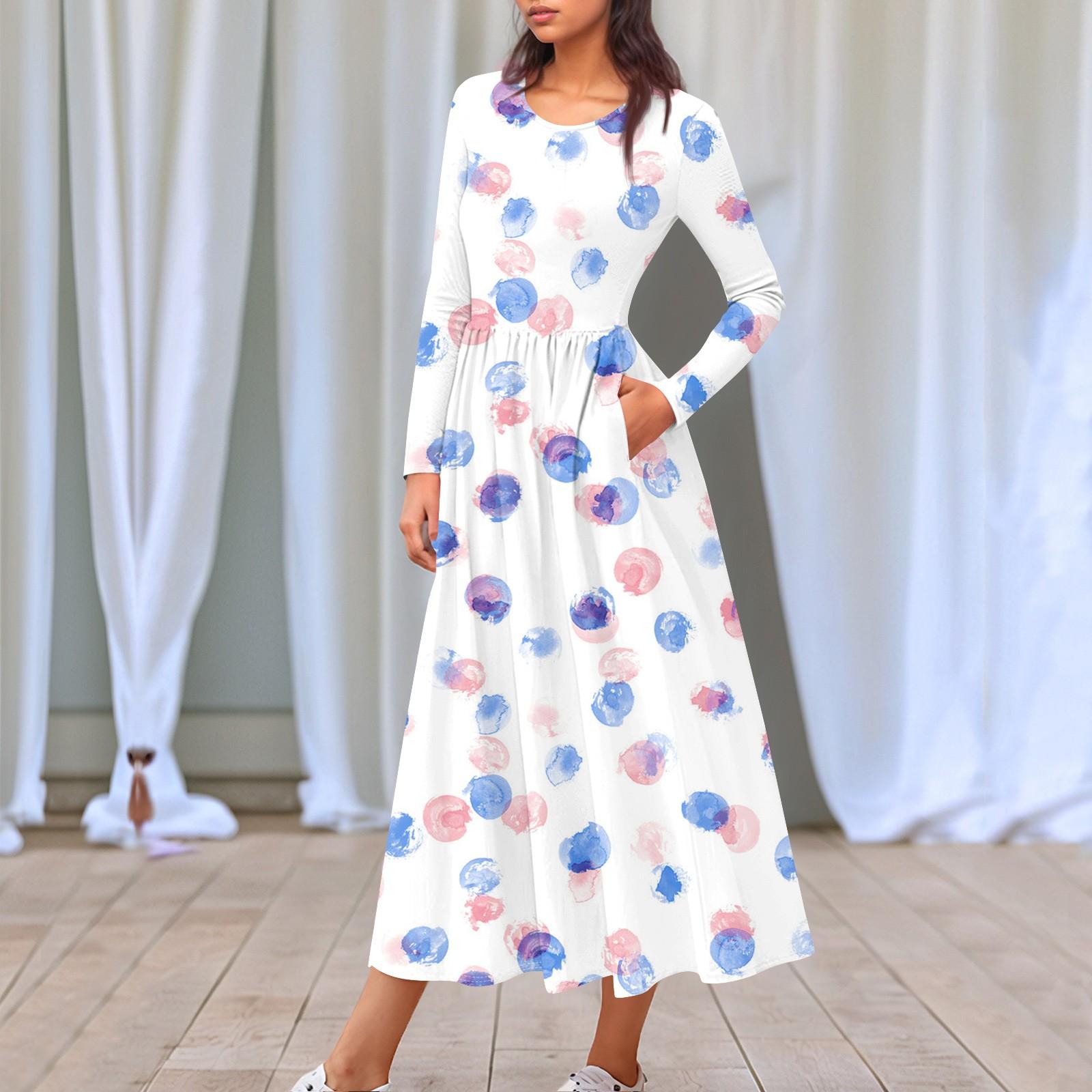 

Женские повседневные модные длинные платья с полосками и принтом в винтажном стиле на осень XL белый