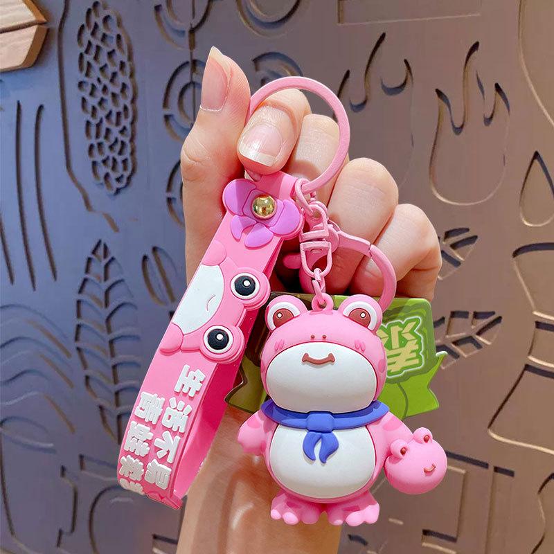 Cartoon Cute Frog Selling Cub Keychain Creative Couple Car Keychain Bag Pendant Small Gift Gift opp bag packaging