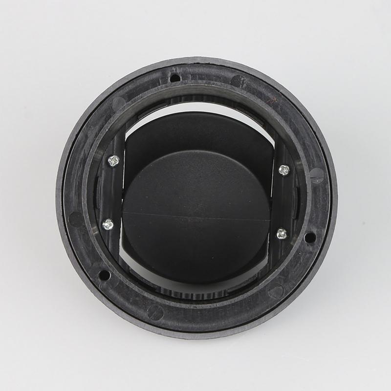 60mm 75mm větrací žaluzie kulaté vzduchové větrací otvory Deflektorový výstup teplého vzduchu otočné černé autodíly pro auto autobus RV ATV