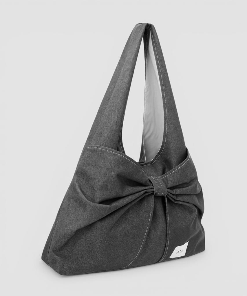Atil Studio Denim Dewey Ribbon Large Bobo Shoulder Bag_Musinsa Edition [Black]