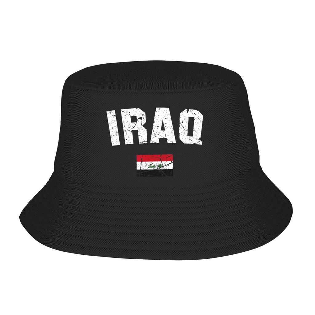 Iraq Flag Bucket Hats for Unisex Summer Vocation Sun Hats for Vacation Caps