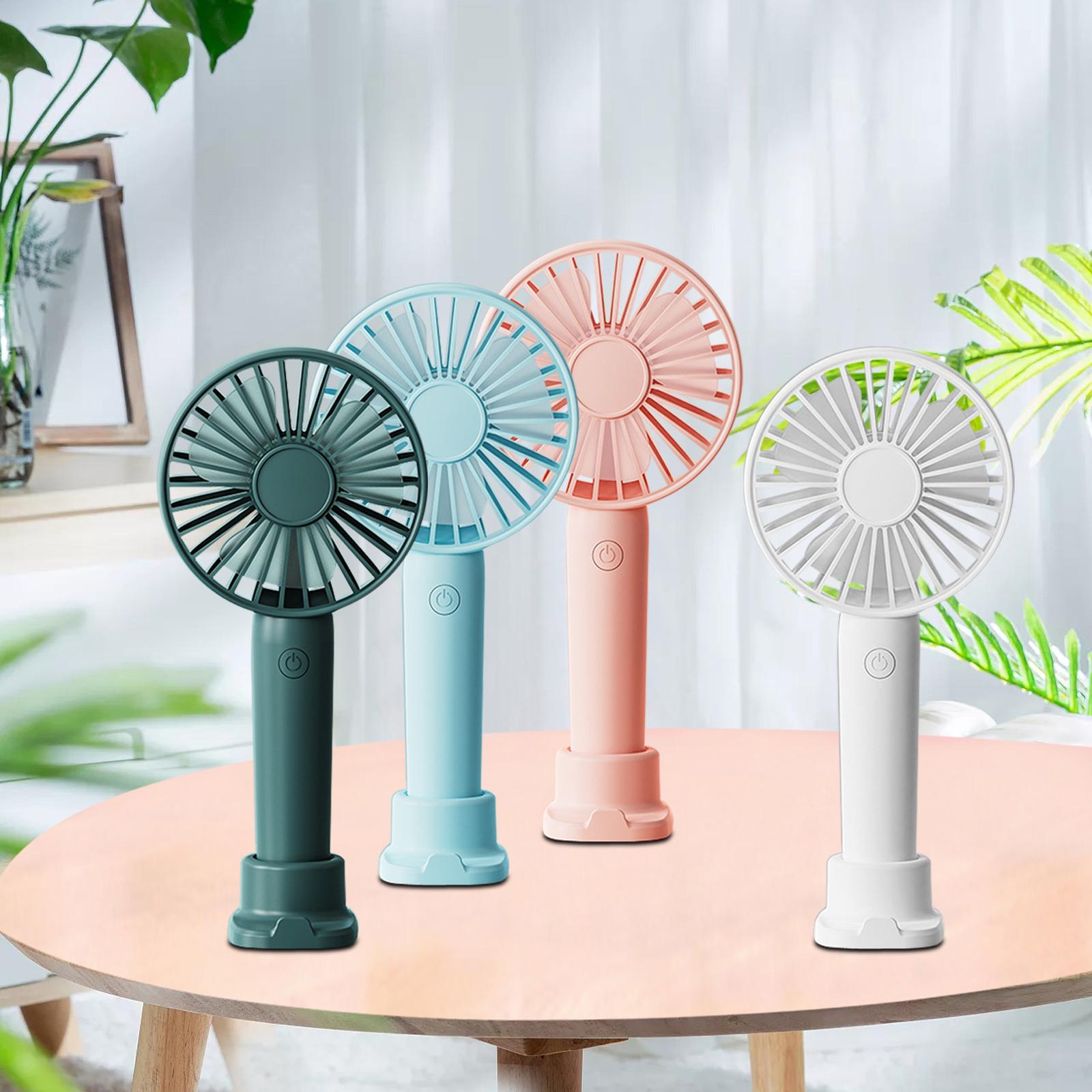 

Mini Handheld Fan Personal Cooling Small 3 Speeds Adjustment for Office Outdoor Room белый