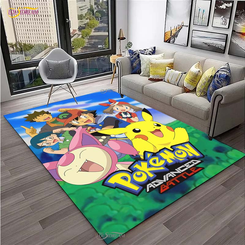 Pokemon Pikachu Κινούμενα Σχέδια Anime Χαριτωμένο Χαλί για Σαλόνι Υπνοδωμάτιο Χαλί Κουζίνας Πόρτας Παιδικό Αντιολισθητικό Πατάκι Δαπέδου Alfombra Δώρο Γενεθλίων