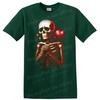 Skeleton Sad Heart Graphic T Shirt Emo Design Casual Art Tee