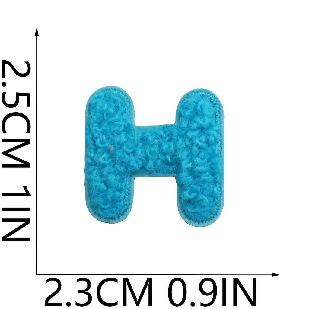 Towel Embroidery English Alphabet Embroidery Cloth Sticker Small Number Patch Sticker Bag Decoration Chenille Embroidery Label Ironing
