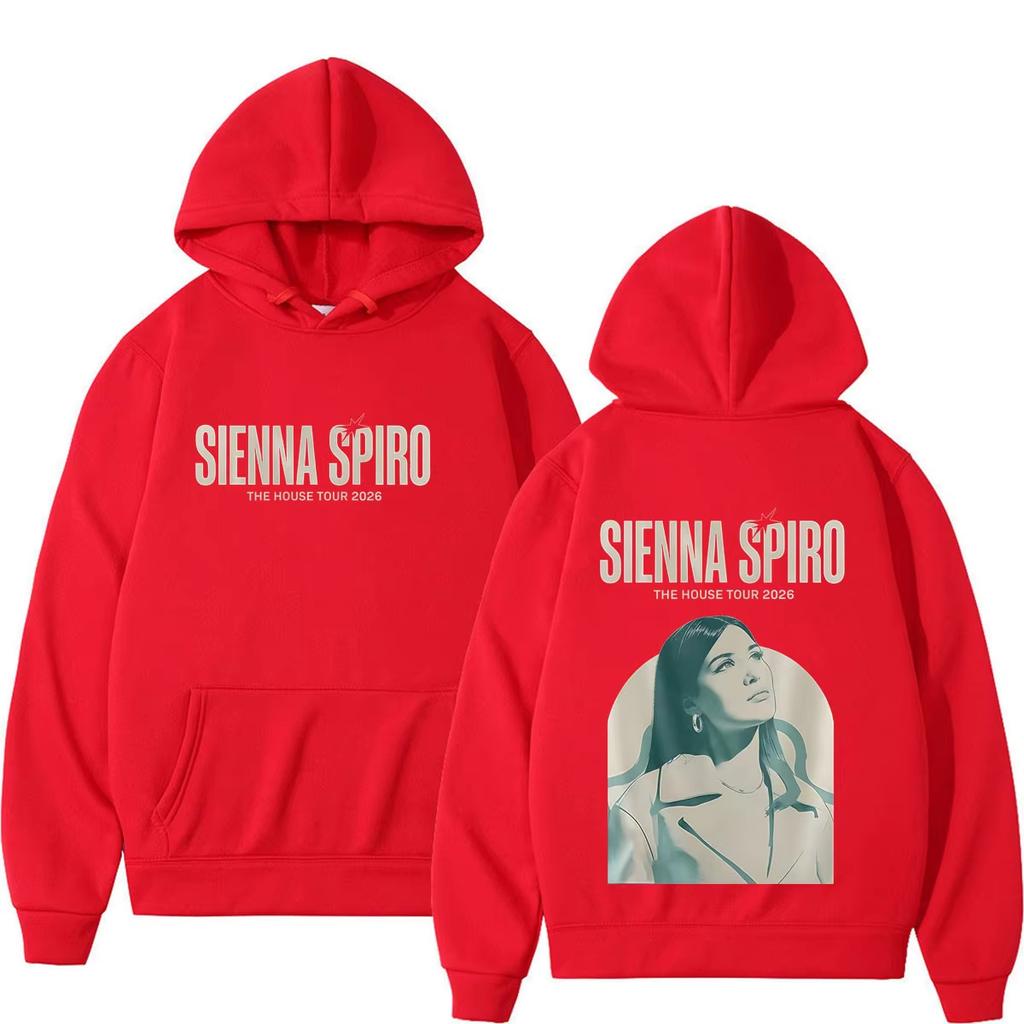 Sienna Spiro My House Tour 2026 Grafik Hoodie Herren Damen Vintage Mode Sweatshirt Herbst Winter Hoodie Trendige Streetwear für den täglichen Look