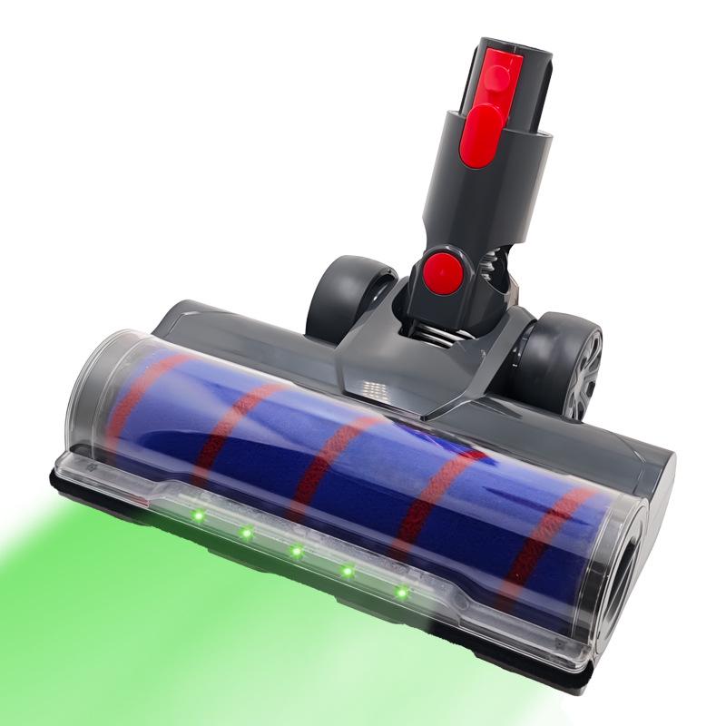 Green Light Dust Detection Turbo Floor Head for Dyson V7 V8 V10 V11 V15 Wireless Vacuum