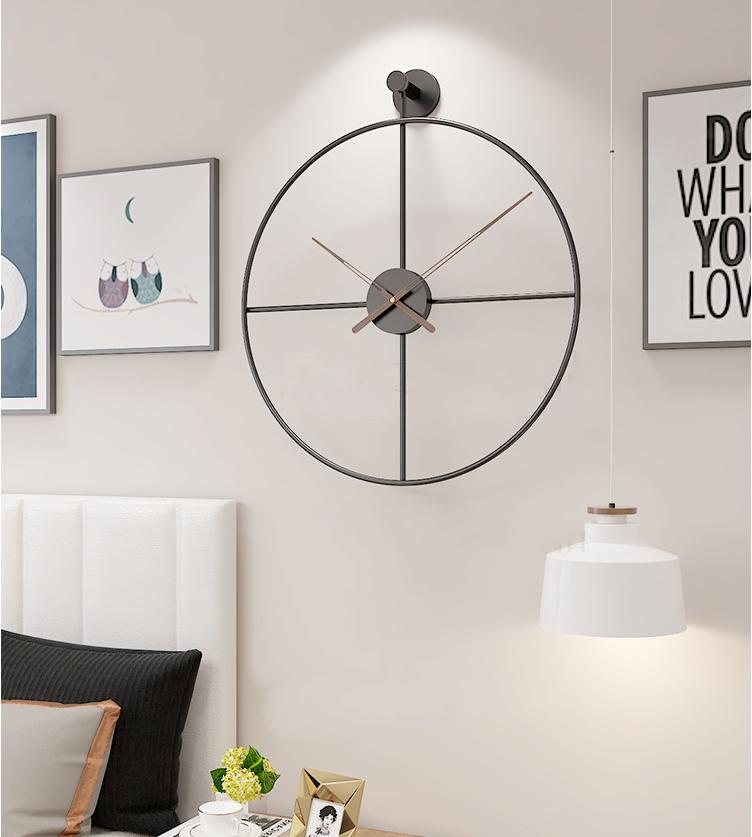 Orologio da Parete in Ferro Minimalista Creativo, Minimalista, Moderno, Soggiorno, Stile Nordico, Orologio Silenzioso, 50cm