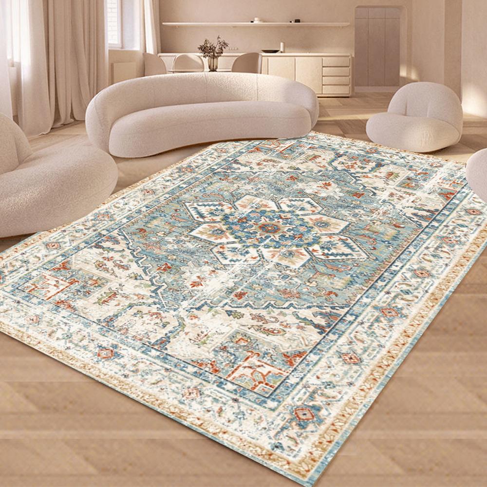 

Bohemia Series Carpet Sofa Area Anti Slip Rug Washable Bedroom Bathroom Polyester Floor Mat for Home Living Room Decoration 40x60cm