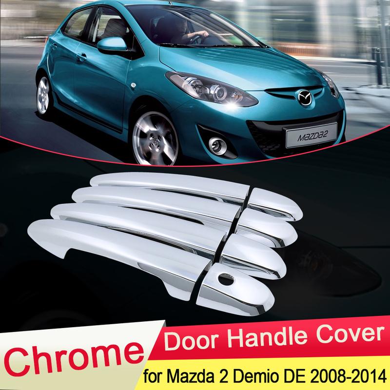 Für Mazda 2 Demio 2008 2009 2010 2011 2012 2013 2014 Luxuriöse Chrom-Türgriffabdeckung, Zierleiste, Autoaufkleber, Zubehör
