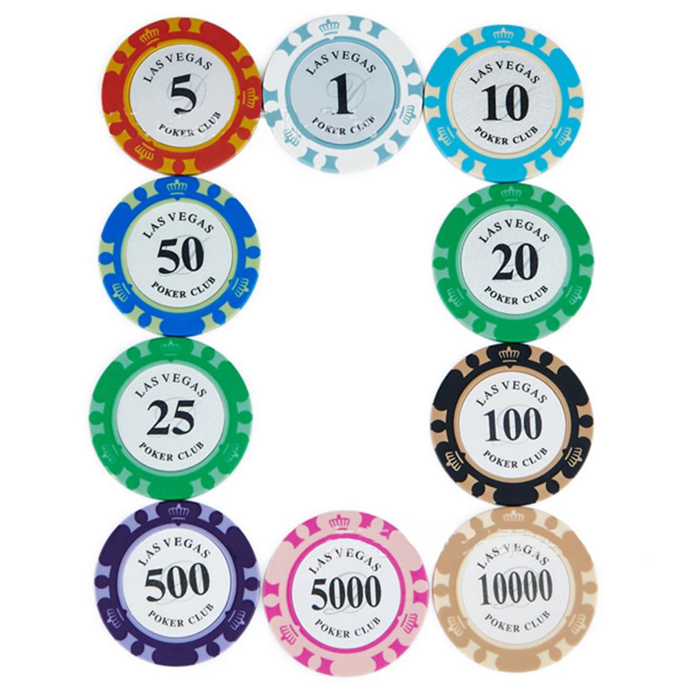 100 Stück Pokerchips Poker Spielzubehör Digitale Chips