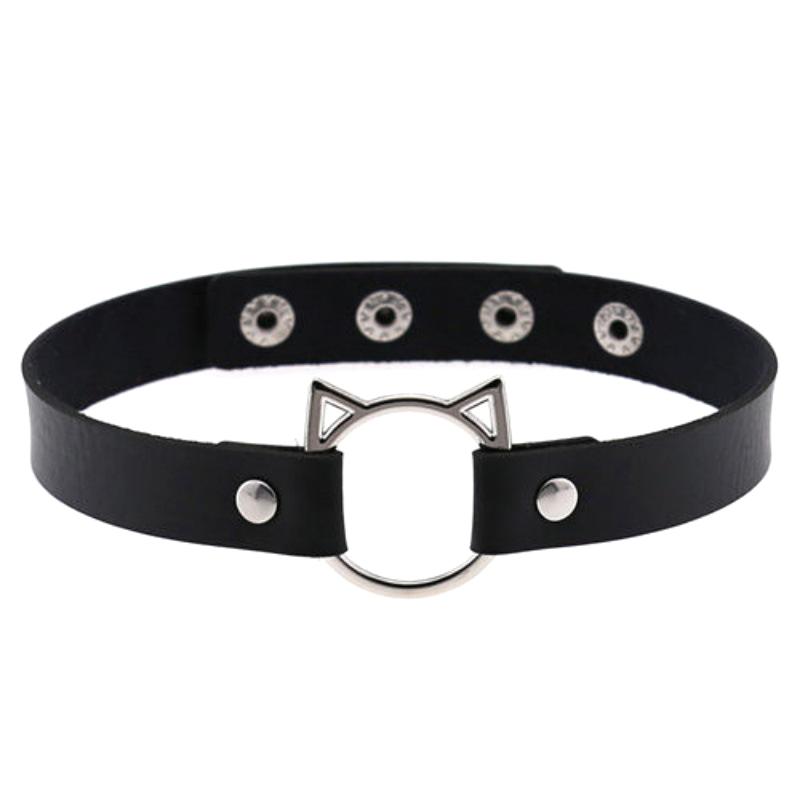 Černý Kožený Řetízek na Klíční Kost Choker Náhrdelník Tenký Pu Vintage Pro Ženy Goth Smyslné Šperky Pro Ženy Dárek