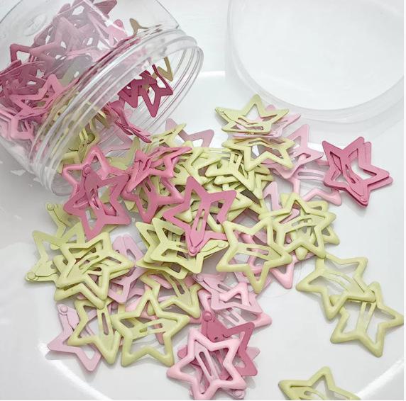 Dopamine Color Star Hair Clips: Cute Five-Pointed BB Clips for Bangs & Stray Hairs