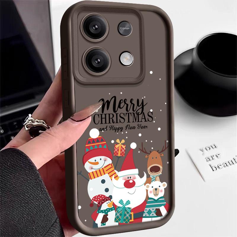Merry Christmas Phone Case For Xiaomi Redmi Note 14 13 12 Pro Note 13 14 Pro Plus 5G 13 13C 4G 11 10 Pro Soft Silicone TPU Cover
