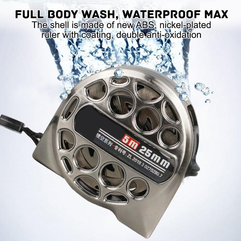 Obsidian Hollow Series 5m Waterproof Rustproof Nylon Woodworking Tape Measure