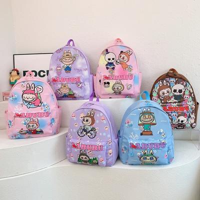Foreign Style Internet Celebrity Boys And Girls Backpack Cartoon Animation Cute Print Primary School Bag Size Children Backpack