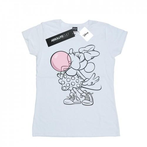

Disney Womens/Ladies Minnie Mouse Gum Bubble Cotton T-Shirt білий